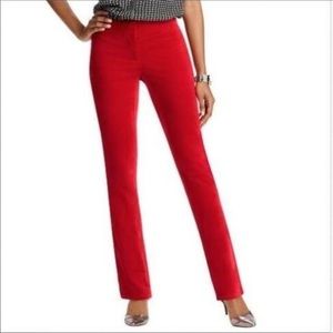 LOFT Red Velvet Legging Pants size 0